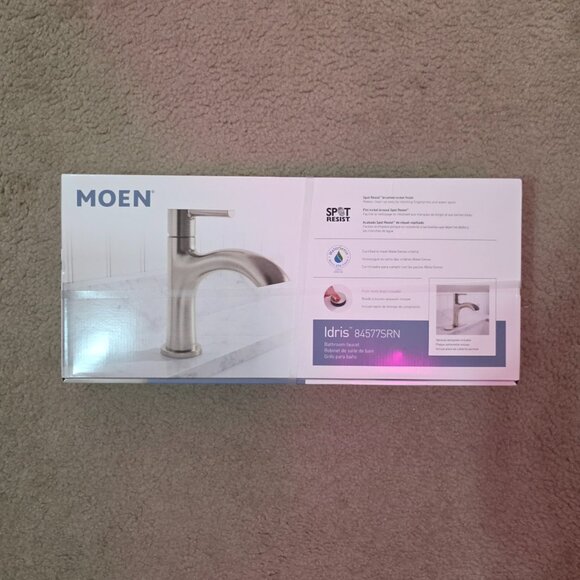 Moen Idris 84577SRN One-Handle Bathroom Faucet - Spot-Resist Brushed Nickel NIB - Picture 1 of 1